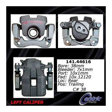 Centric Centric Semi-Loaded Brake Caliper, Centric Parts 141.44616 141.44616